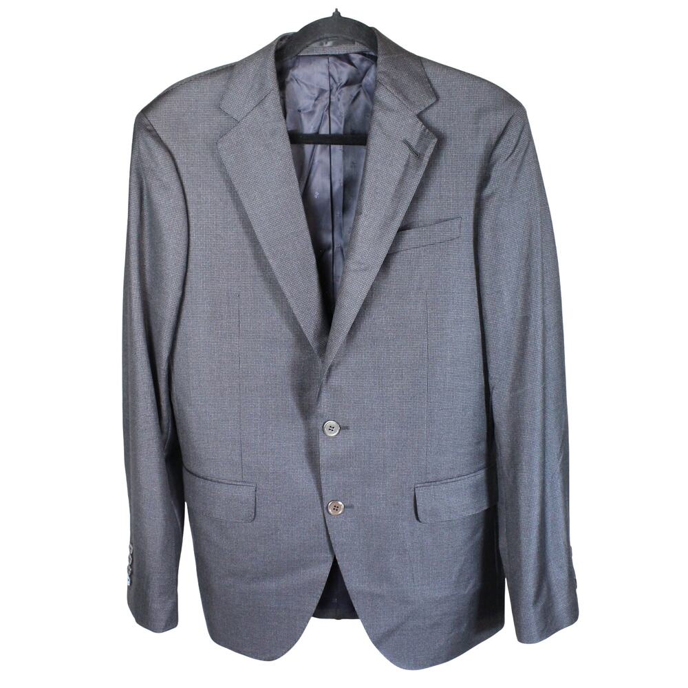 Loro Piana Jacket Blazer Mens 40 R Gray Super 150s Wool Knot Standard Tailored